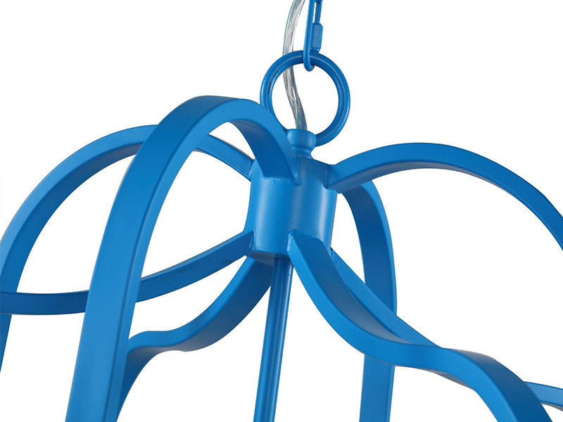 Magnolia Chandelier, Cerulean Blue - Floor Model