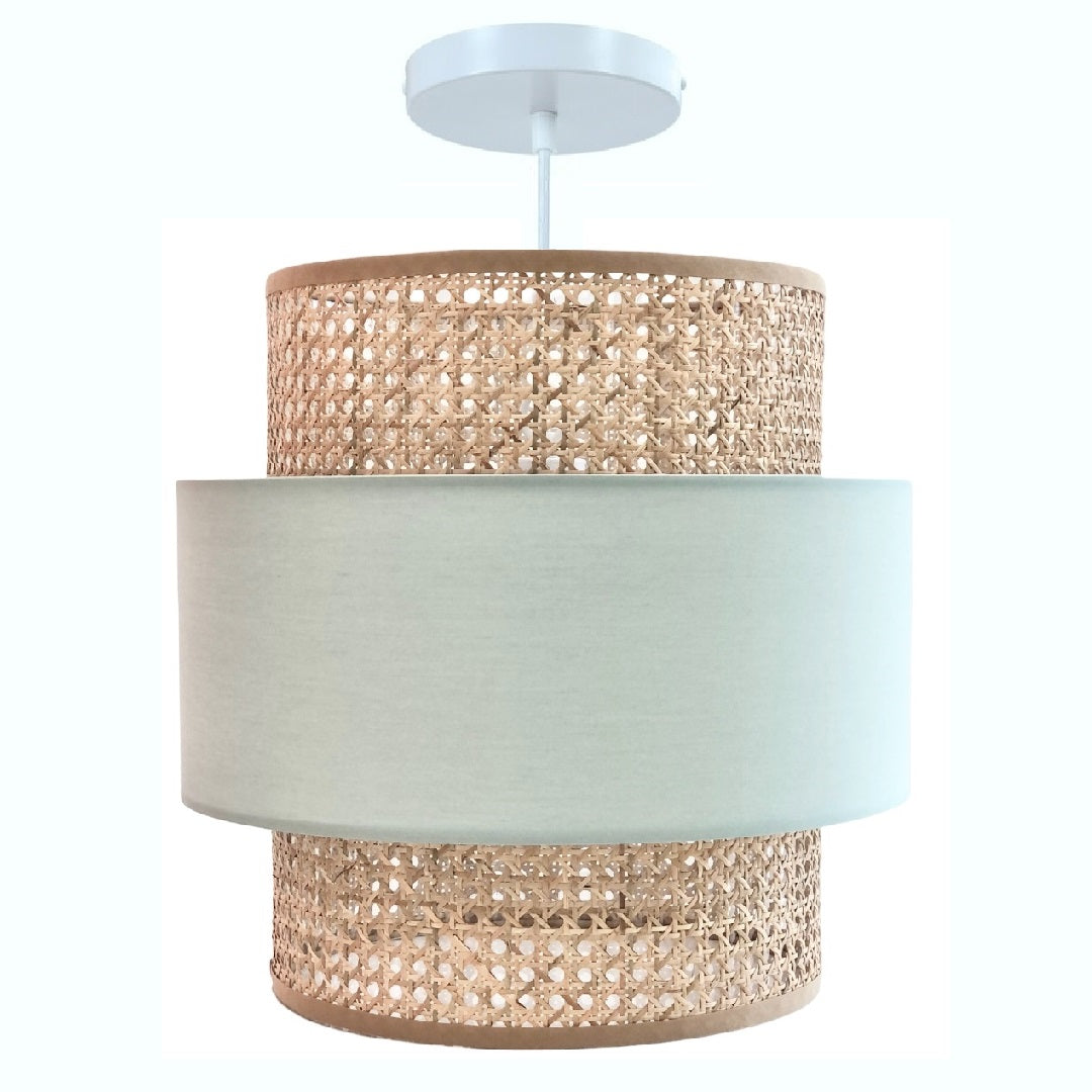 rattan pendant light, rattan ceiling light, rattan chandelier, rattan light, seafoam green light, seafoam green ceililing light