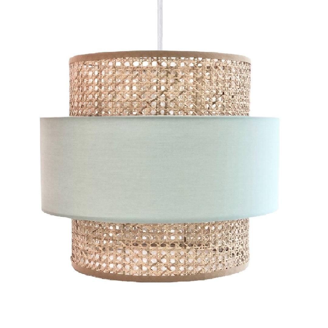 rattan pendant light, rattan ceiling light, rattan chandelier, rattan light, seafoam green light, seafoam green ceililing light
