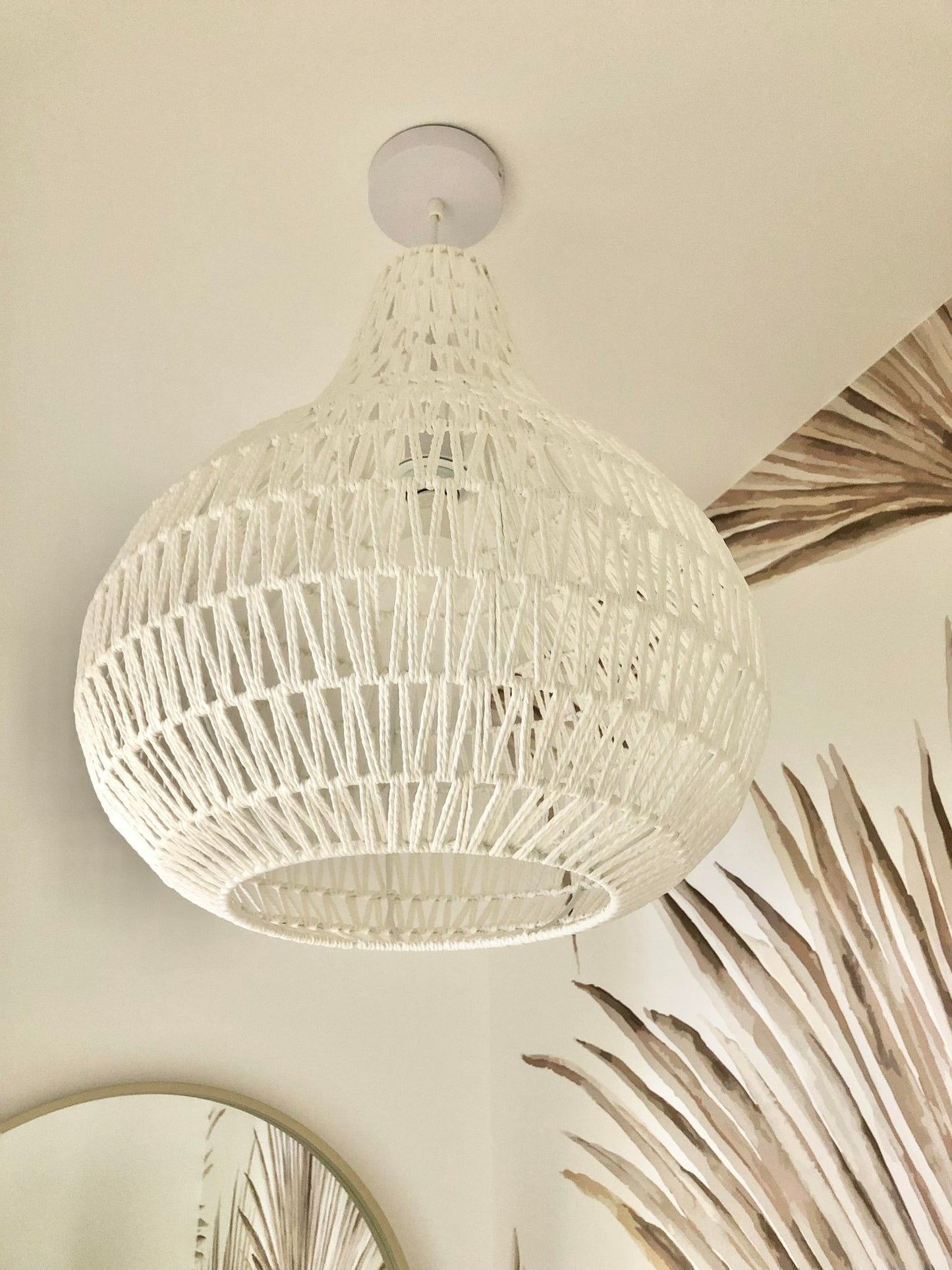 white pendant light, woven pendant light, white light fixture, white ceiling light, trending lighting, white woven light, Bedroom Light Fixtures, modern ceiling light