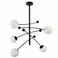 molecule chandelier, modern chandelier, dining room chandelier, black chandelier