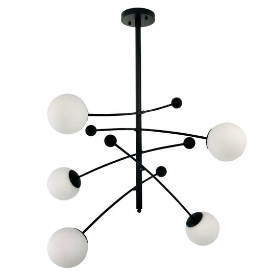 molecule chandelier, modern chandelier, dining room chandelier, black chandelier