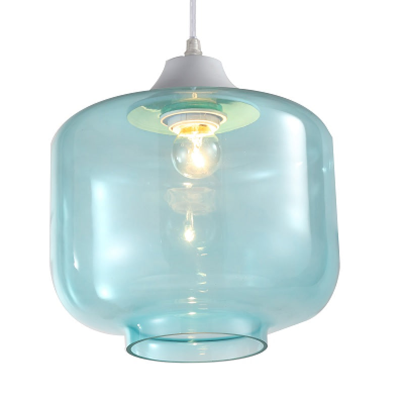 Blue Glass Pendant Light