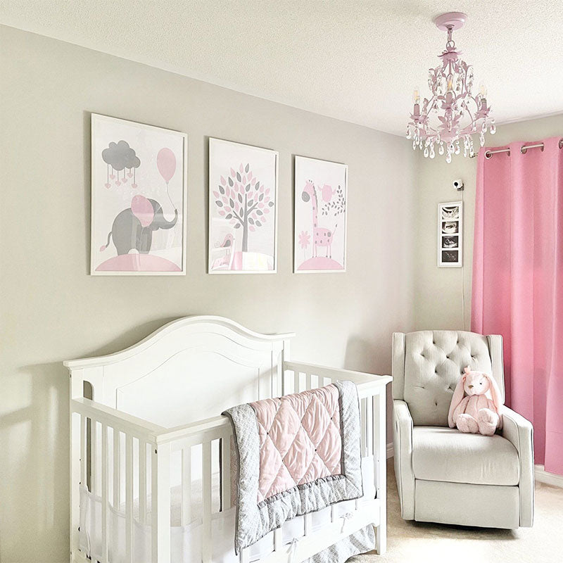 nursery chandelier, kids chandelier, pink chandelier, girls bedroom chandelier