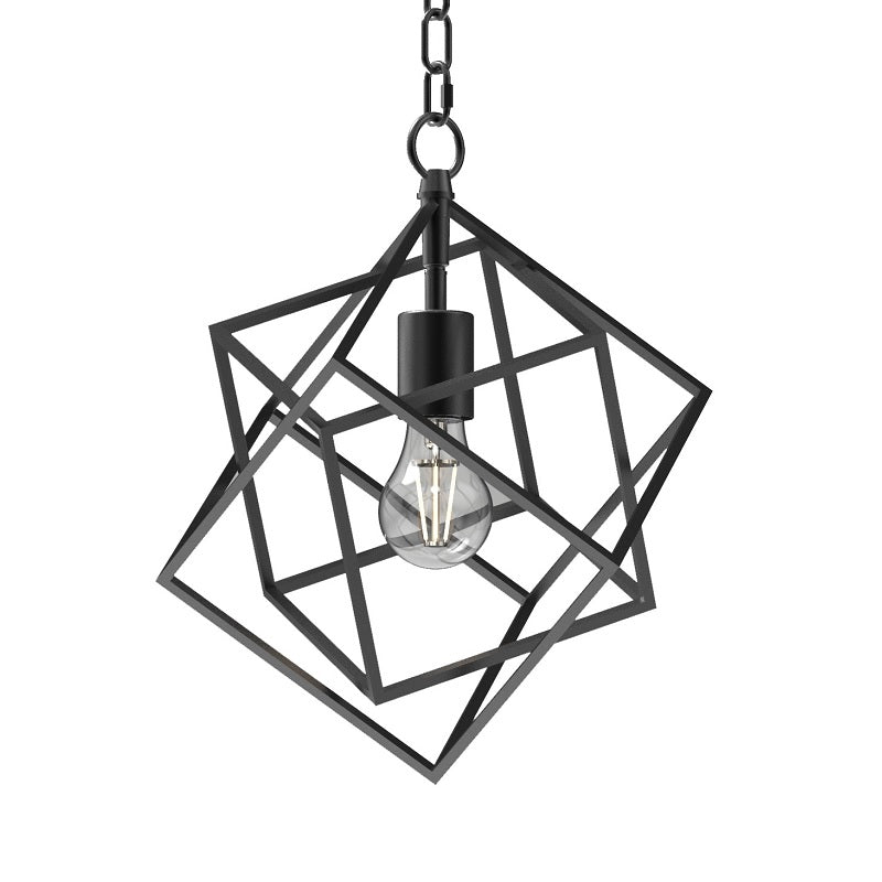 Black pendant light, geometric pendant light, kitchen island pendant light