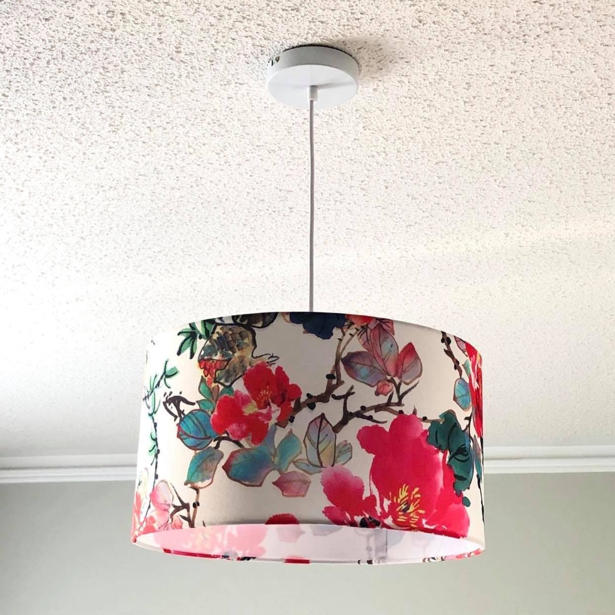 Floral Drum light, Kids Ceiling Light, kids lighting, Ceiling Lights, nursery ceiling light