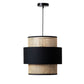 tiered rattan light, black & rattan light,