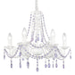 Purple & white crystal chandelier, chandelier for girls room, crystal rope chandelier, chandelier for girls room