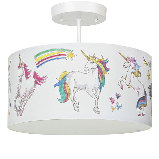 unicorn ceiling light, unicorn light fixture, girls bedroom light