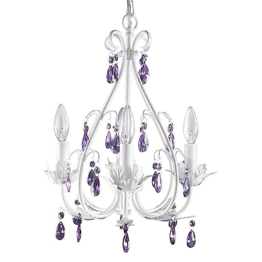 purple chandelier, kids chandelier, nursery chandelier, girls chandelier 