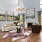 Luxury chandelier in living room