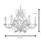 cinderella chandelier, princess chandelier, white & pink chandelier for girls room, crystal & iron chandelier
