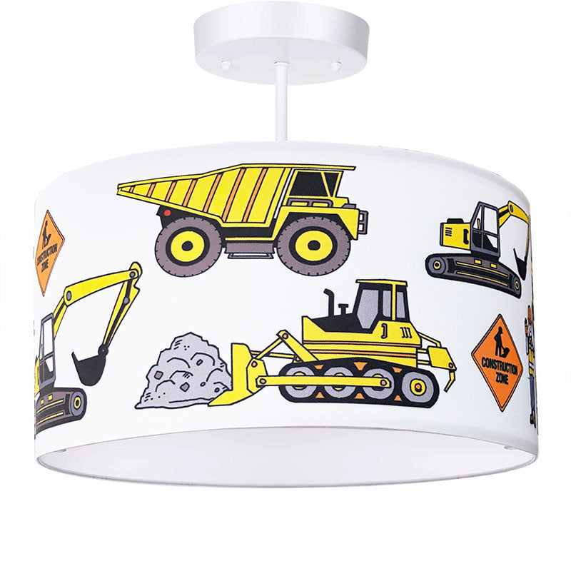 construction ceiling light, construction kids light, childrens lighting, kids lighting, boys room light