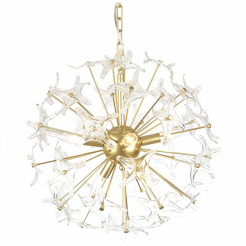 sputnik chandelier, glass chandelier, gold chandelier, globe chandelier