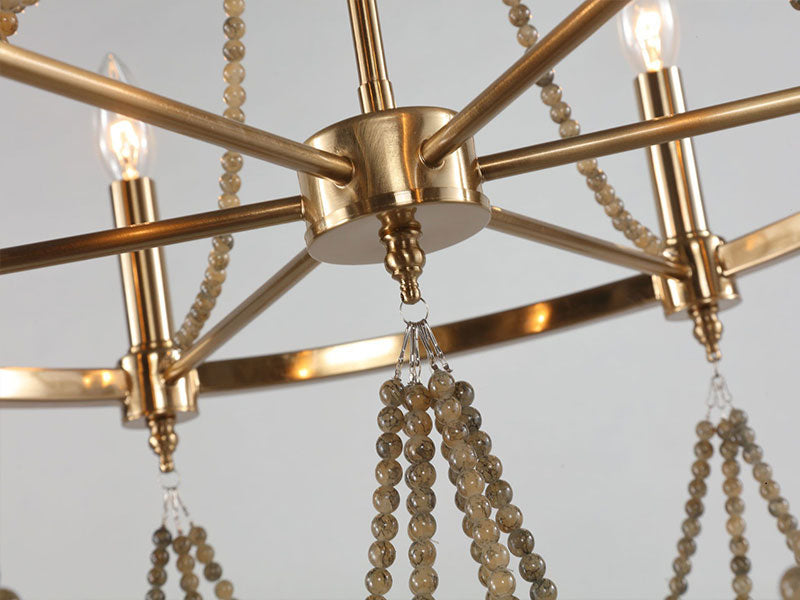 marble gold chandelier, wagon wheel light, 