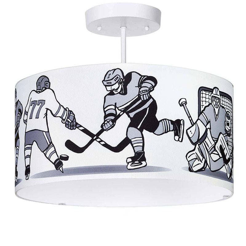 hockey ceiling light, hockey lighting, sports light fixture, kids lighting, childrens lights