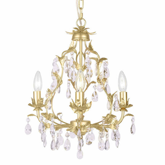 gold chandelier, gold frame chandelier with crystals, kids chandelier, nursery chandelier