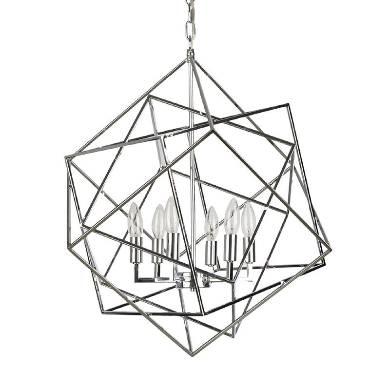 Geometric chandelier, chrome chandelier, modern chandelier, trending chandelier
