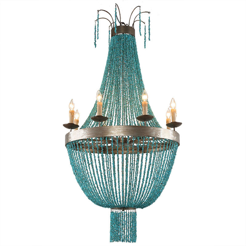 turquoise chandelier, chandleier, turquoise light