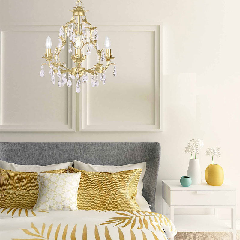 gold chandleier, bedroom chandelier, kids chandelier