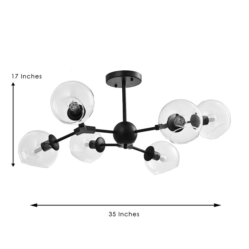 6 light semi-flush light, boys lamps, kids room ceiling light