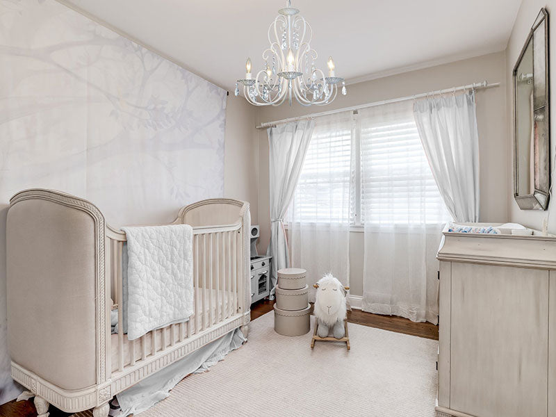 Nursry lighting, baby lighting, nursery chandelier, white crystal chandelier, Ceiling Lights