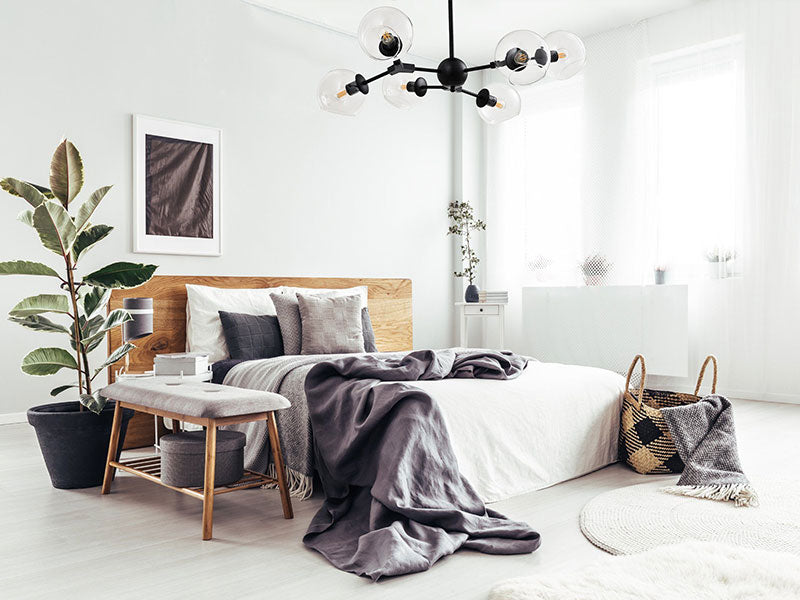 linear molecule light in bedroom, black linear light in bedroom