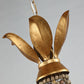 Antique gold chandelier, Gold leaf emblishment, leaf crown