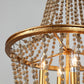 Vintage gold & wooden beads chandelier, wooden beads chandelier, antiqed gold finish lightchandeliers