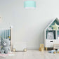 turquoise nursery light in kids room