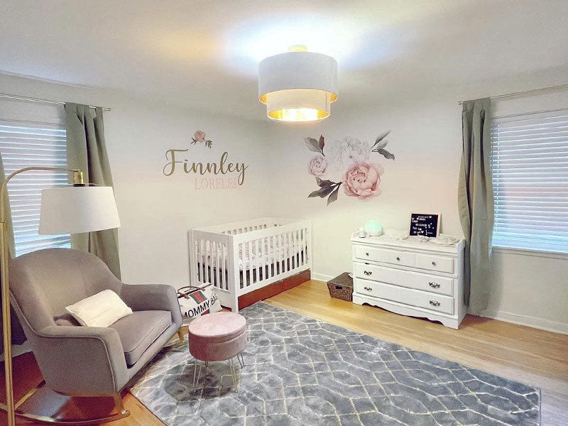 White Velvet Chandelier, Nursery Light Fixtures, childrens lights, chandelier for girls room, nursery ceiling light