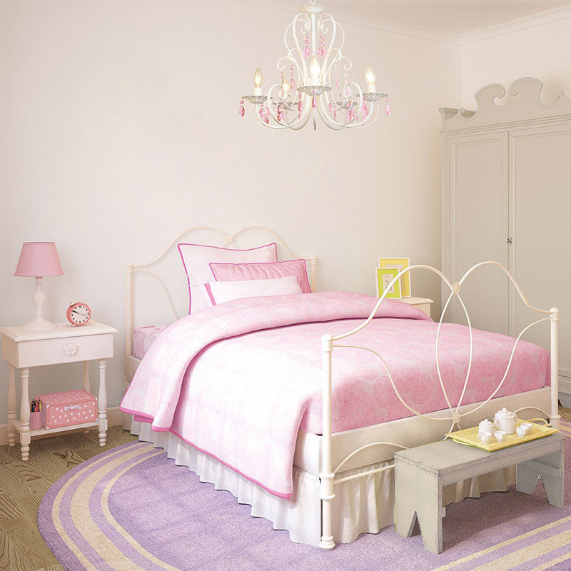 pink crystals chandelier, iron chandelier with pink, Kids Bedroom Chandeliers,  modern crystal chandelier crystal chandelier Canada