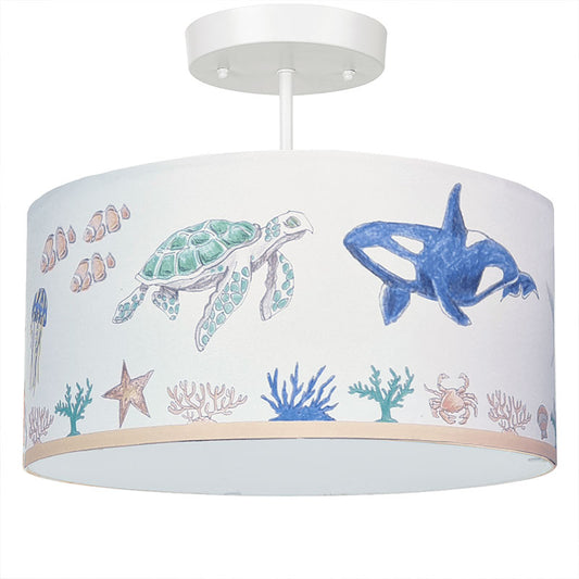 Under the sea ceiling light, under the sea kids lamp, ocean light fixture, ocean theme light, kids lights, nursery lighting