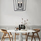 Black Lantern Chandelier in dining room, Black lantern chandelier in foyer