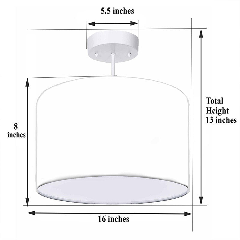 White Linen Light Fixture