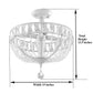 Art Deco Semi flush chandelier, crystal & iron light, Art Deco chandelier, 